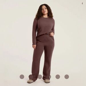 nuuds Wide Leg Pants in Brown